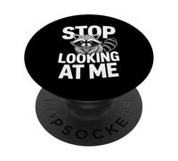 Stop Looking At Me Funny Angry Raccoon Antisocial Shy PopSockets Adhesive PopGrip