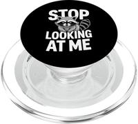 Stop Looking At Me Funny Angry Raccoon Antisocial Shy PopSockets PopGrip for MagSafe