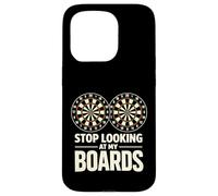 Stop Looking at My Boards Dart Player Dartboard Funny Darts Case for iPhone 15 Pro