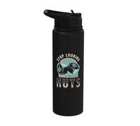 Stop Looking At My Nuts Funny Mechanic Stainless Steel Insulated Water Bottle