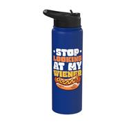 Stop Looking at My Wiener Stainless Steel Insulated Water Bottle