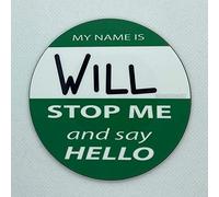 Stop Me And Say Hello - Will's First Day inspired by The Inbetweeners - Drinks Coaster - Hardboard - 9cm - Gloss Finish