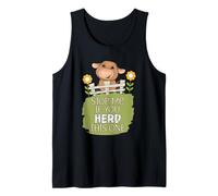 Stop Me If You Herd This One Funny Joke Highland Cow Tank Top