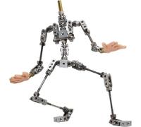 Stop-Motion Armature Kit Metal Puppet Figure for Character Design Creation Not-Ready Articulated Humanoid Skeleton for Stop-Motion Pro 20cm