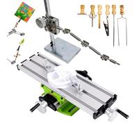 Stop Motion Armature Kit,Vertical and Horizontal,Dual-Axis Slide Table W/Scale Handwheel,Stop Motion Winder Rig with 6 Connectors for Photography (H:16cm)