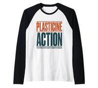 Stop Motion Artist Anti AI Plasticine Action Support Humans Raglan Baseball Tee