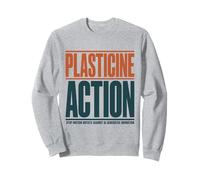 Stop Motion Artist Anti AI Plasticine Action Support Humans Sweatshirt