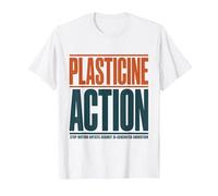 Stop Motion Artist Anti AI Plasticine Action Support Humans T-Shirt, Men, White, XX-Large