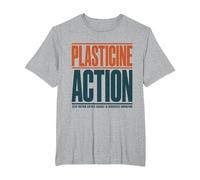 Stop Motion Artist Anti AI Plasticine Action Support Humans T-Shirt, Men's Big and Tall, Heather Grey, 2X Tall
