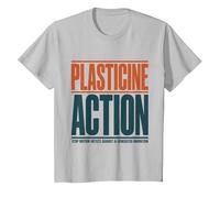 Stop Motion Artist Anti AI Plasticine Action Support Humans T-Shirt, Youth, Silver Grey, Small