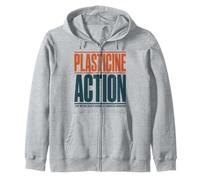 Stop Motion Artist Anti AI Plasticine Action Support Humans Zip Hoodie