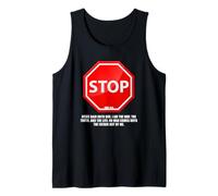 Stop - No Man Comes to The Father John 14:6 Warning Sign Tank Top