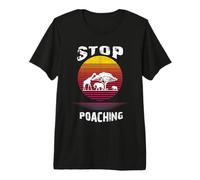 Stop Poaching Wildlife Sunset Safari Animal Rights Premium T-Shirt