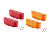 Stop Reverse Rear Light 21 LED Tail Truck Side Marker Rear Brake Lamp 6 Inch Red Yellow Turn Signal Light 12V 24V For Trailer Tractor Lorry
