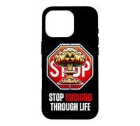 Stop Rushing Through Life Motivational Quote Mindfulness Case for iPhone 16 Pro