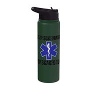 Stop Screaming Im Scared Too Sarcastic Funny EMT Paramedic Stainless Steel Insulated Water Bottle