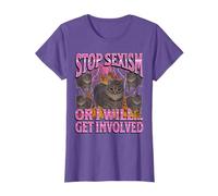 Stop Sexism Or I Get Involved Funny Cat Meme Bootleg T-Shirt