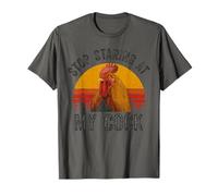 Stop Staring at My Cock Funny Chicken Rooster T-Shirt