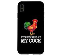 Stop Staring At My Cock - Funny Rooster Chicken Lover Case for iPhone XS Max