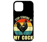 Stop Staring At My Cock Rooster Inappropriate Rude Joke Men Case for iPhone 12 mini