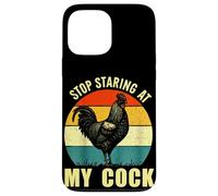 Stop Staring At My Cock Rooster Inappropriate Rude Joke Men Case for iPhone 13 Pro Max