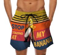 Stop Staring at My Cock Shorts Funny Rooster Pattern Summer Bottom Spoof Digital Printing Shorts