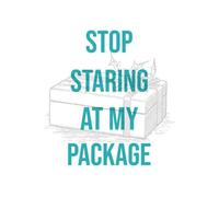 Stop Staring At My Package Men's Christmas T-Shirt - White - 5XL - White