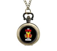 Stop Staring at My Package Vintage Pocket Watch Alloy Pendant Watches Necklace Gift for Men Women Coppery-Style