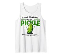 Stop Staring at My Pickle Funny Big Dill Pun Tank Top