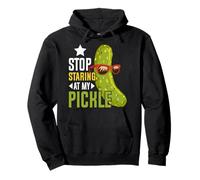 Stop Staring At My Pickle Pullover Hoodie