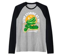 Stop Staring At My Pickle Raglan Baseball Tee