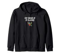 Stop Staring At My Plumage Funny Painted Bunting For Birders Zip Hoodie