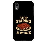 Stop Staring At My Rack Funny BBQ Grilling Pit Meat Smoker Case for iPhone XR