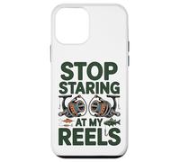 Stop Staring at My Reels Funny Womens Fishing Angler Case for iPhone 12 mini
