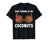 Stop Staring Coconut Bra Funny Beach Summer Vacation Vibes T-Shirt