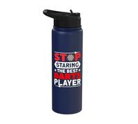 Stop Staring The Best Darts Player Stainless Steel Insulated Water Bottle