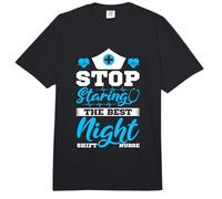 Stop Staring The Best Night Shift Nurse Comfort Colors Adult Heavyweight T-Shirt