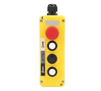Stop Switch Push, 3 Keys Industrial Hoist Push Button Switch for Crane Control IP68 Waterproof PC COB-T3M