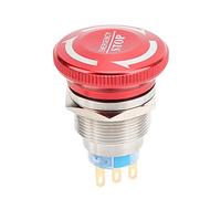 Stop Switch Push,Button Switch 22mm Metal Emergency Stop Button Switch for Marine Momentary and Latching IP65 3/6 Feet(Three feet)