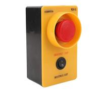 Stop Switch Push,Button Switch Emergency Stop Button Switch Latching 1NO 1NC with Box ABS for Electrical Fire Fighting