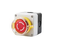 Stop Switch Push, Emergency Switch DPST Mushroom 1 NO NC AC 660V 10A Plastic Shell Red 78x72x64mm 1pc(Sgv50f4b)