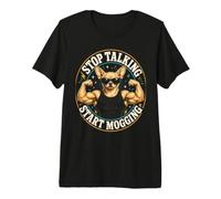 Stop Talking Start Mogging Chihuahua Gym Dog Premium T-Shirt