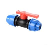 Stop Tap Valve, 20Mm 25Mm 32Mm, For PE Ball Valve Water Pipe Compression Fit Value Tap, Black+blue(20mm)