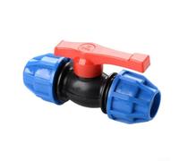 Stop Tap Valve, 20Mm 25Mm 32Mm, For PE Ball Valve Water Pipe Compression Fit Value Tap, Black+blue(25mm)