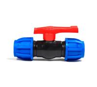 Stop Tap Valve Connector, Ball Valve PE Plastic Shut Off Switch Connector Blue for Irrigation Systems and Garden Use, 20mm/25mm/32mm/40mm/50mm, Wide Application(40mm)