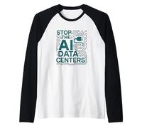 Stop The AI Data Centers Tech Raglan Baseball Tee