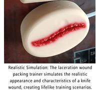 Stop The Bleed Training Kit, Wound Care Wound Models, Bleed Control Kit, Hemostasis Training Simulated Human Skin, Lood Control Tourniquet Trainer for Stop The Bleed First Aid Training