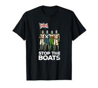 Stop The Boats UK Union Jack British Flag T-Shirt