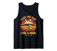 Stop The Car I See A Rock Sarcastic T-Rex Asteroid Dinosaur Tank Top
