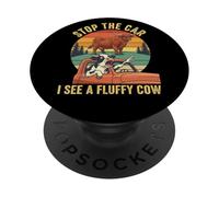 Stop The Car I See Fluffy Cow Highland Cow Dairy Cow Farmer PopSockets Adhesive PopGrip